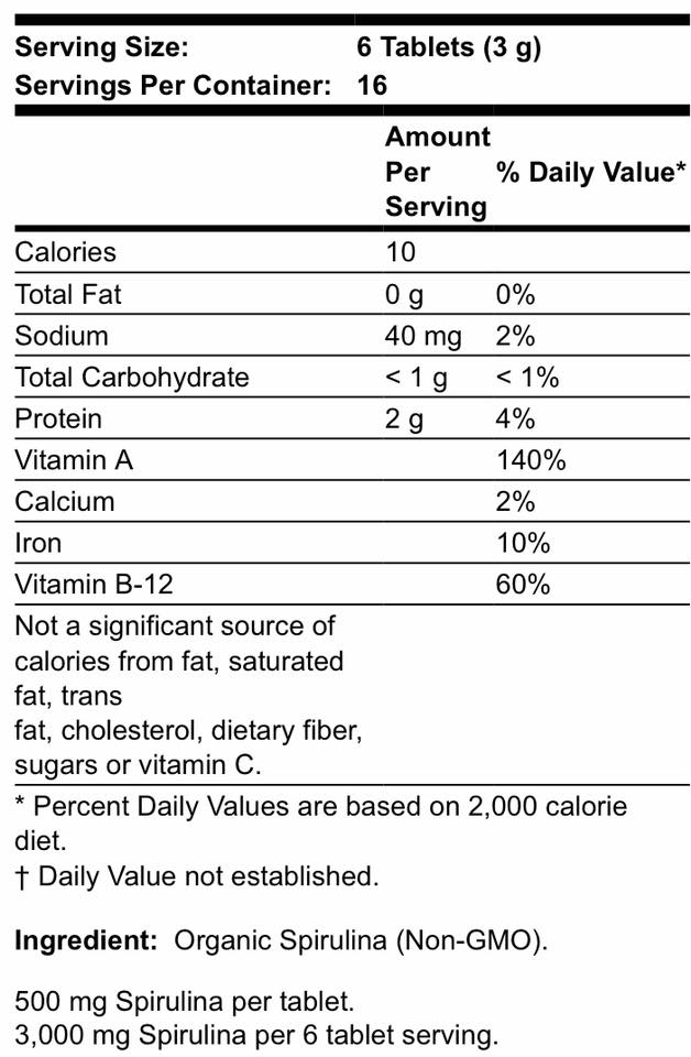 NOW Spirulina 500 mg